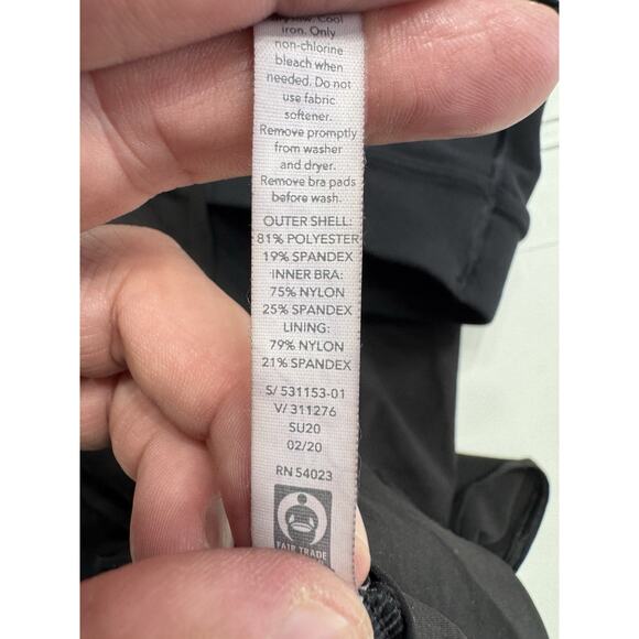 Athleta Strappy Tank Top Size XS Black Built In Bra Activewear - Picture 6 of 6